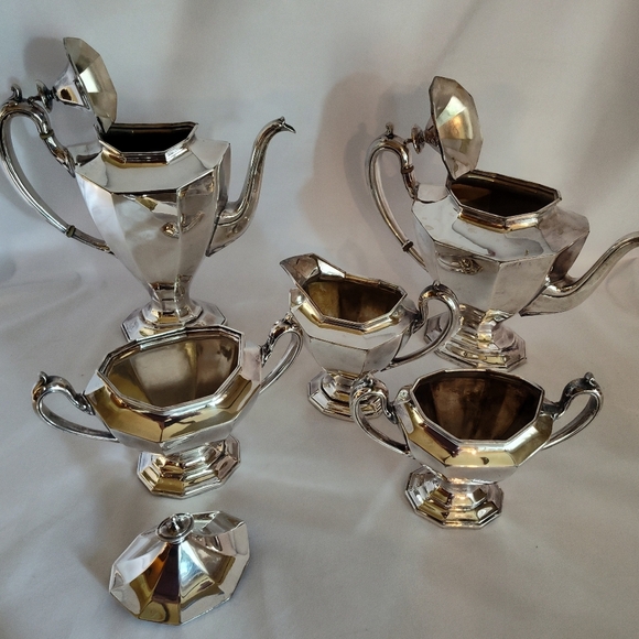 Early 20th-Century Reed And Barton 5-Piece Coffee Tea Service Set - Picture 3 of 5